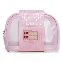 Glamnetic Best of Press-On's Gift Set - BEST-OF PRESS-ONS GIFT SETBenefitsFree of parabens, formaldehydes, phthalates and sulfates (Brush-On Nail Glue)Travel Bag Material made from PVCDimensions (LxWxH): 13.5cm x 20.5cm x 8.5 cmIncludesMa Damn Press-On Nails: A best-selling, timeless French tip design in short almondCherry Glaze Press-On Nails: A vibrant, shimmery red with a glazed finish in short roundFull-Size Brush-On Nail Glue (0.24 oz)Holiday Exclusive Travel Bag - Glamnetic Best of Press-On's Gift Set Nails Cherry, Cherry Glaze, French Tip Design, Holiday Gift Sets, Press Ons, Nail Glue, Artificial Nails, Ulta Beauty, Top Selling