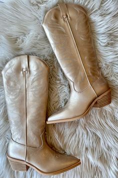 Boots Chic Boots, Gold Boots, Romper Dress, Sales Gifts, Gold Finish, Sleek, Boots, Gold