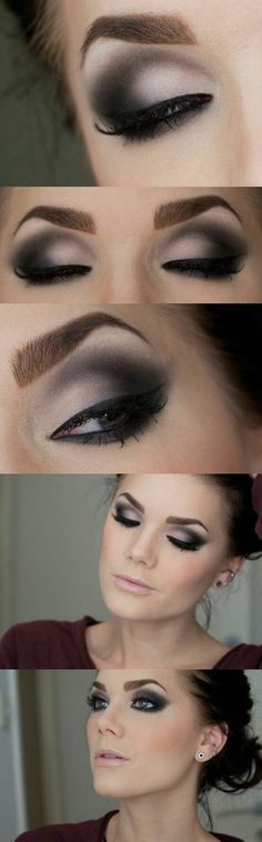 ¡Ya es viernes!, por eso te damos éstas opciones de maquillaje de noche para que seas la más bella del lugar. Blush Makeup Tutorial, Eyeshadow Smokey, Mac Make Up, Trendy Makeup, Smokey Eyes