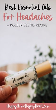 Headache Essential Oil Roller, Oils For Headaches, Oils For Migraines, Essential Oils For Migraines, Essential Oil Blends Roller, Oil For Headache, Essential Oil Roller Bottle Recipes, Roller Bottle Recipes