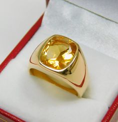 AAAA Golden Citrine 12x10mm 3.72 Carats Heavy 18K Yellow Gold Mens Ring 20 Grams. 4391 - Etsy UK Yellow Signet Ring With Polished Finish For Formal Occasions, Classic Gold Citrine Signet Ring, Classic Yellow Hallmarked Signet Ring, Classic Citrine Signet Ring For Anniversary, Gold Mens Ring, Turquoise Jewelry Set, Yellow Gold Mens Rings, Rectangle Cushion, Gold Rings Fashion