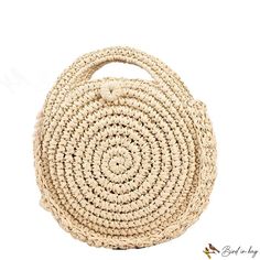 Bird in Bag - Bag female new round large capacity vacation straw handbag shoulder crossbody bag female bags Summer Jute Bag With Round Handle, Beige Straw Bag With Round Handle For Vacation, Beige Crochet Straw Bag With Round Handle, Trendy Beige Straw Bag With Round Handle, Straw Bag With Round Handle For Beach, Trendy Straw Bag With Round Handle For Spring, Beige Straw Shoulder Bag With Round Handle, Casual Beige Straw Bag With Round Handle, Beach Shoulder Bag With Large Capacity And Round Handle