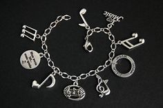 Music Bracelet. Music Charm Bracelet. Music Lover Bracelet. Musical Note Bracelet. Silver Bracelet. Handmade Jewelry. by GatheringCharms from Gathering Charms by Gilliauna. Find it now at https://ift.tt/1X7wBSe! Music Inspired Jewelry, Guys Jewelry, Lover Bracelet, Music Bracelet, Handmade Charm Bracelets, Lovers Bracelet, Silver Heart Bracelet, Silver Rings With Stones, Music Jewelry