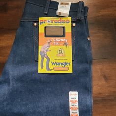 Wranglers Nwt Mens Size 36x34 Pro Rodeo Cowboy Cut Original Fit Full 1 Yr Warranty Through Wrangler. I Bought My Husband Several Pairs For Christmas But They Didn't Fit And Wrangler Doesn't Accept Returns After 30 Days. Western Style Blue Bottoms For Rodeo, Western Blue Bottoms For Rodeo, Blue Cotton Jeans For Rodeo, Blue Western Style Bottoms For Rodeo, Blue Western Bottoms For Rodeo, Blue Cotton Western Style Bottoms, Wrangler Butts, Men Wrangler Jeans, Wrangler Cowboy Cut Jeans