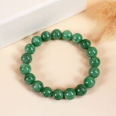 Explore our classic intense green jade beaded bracelets for your everyday outfit. It is made from type A natural Burmese jadeite. Discover bright green jade bracelets, gemstone beads, charm bracelets matching our other jadeite collections. The bracelet is stringed with elastic band that ensures ease to wear and comfort.  All our products are natural, untreated, free from any types of chemical treatments. Material: Type A Genuine Burmese Jade, stringed with elastic band We offer the option to cho Cheap Spiritual Jade Bracelets, Cheap Green Traditional Bracelets, Luxury Green Jade Beaded Bracelets, Cheap Green Holiday Bracelets, Cheap Traditional Green Beaded Bracelets, Cheap Green Braided Bracelet For Women, Bracelets Gemstone, Bracelets Matching, Green Board