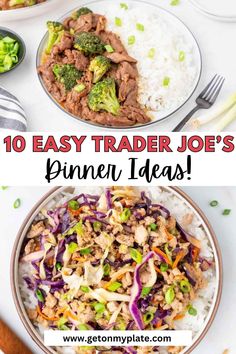 the top 10 easy trader joe's dinner ideas with broccoli and rice