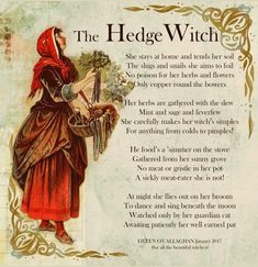 Hedge Witchcraft, Hedge Witchery, The Crone, Cottage Witch, Green Witchcraft, Wiccan Witch, Eclectic Witch, Magick Spells, Hedge Witch