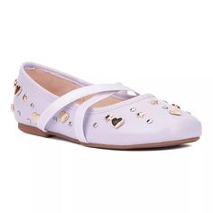 Olivia Miller Atomic Vibe Girls' Stud Flats Chic Flats, Olivia Miller, Clog Slippers, Studded Flats, Closed Toe Shoes, School Parties, Star Studs, Shoe Size Chart, Versatile Style