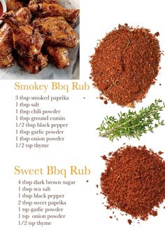 the instructions for how to make smokey bbq rubs