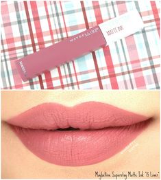 Maybelline Superstay Matte Ink Liquid Lipstick | 15 Lover: Review and Swatches #gorgeousmakeups Maybelline Matte Ink, Superstay Maybelline, Winter Lip Color, Maybelline Superstay Matte Ink, Liquid Lipstick Swatches, Mac Lipstick Swatches, Maybelline Lipstick, Diy Dry Shampoo, Maybelline Superstay