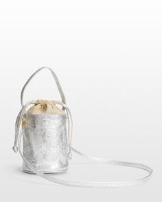 Hozen Piñatex Mini Bucket Bag in Plata Mini Bucket HOZEN Recycled Cotton, Recycled Plastic, Bag Making, Wardrobe Staples