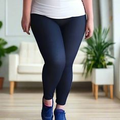 Achieve a sleek, comfortable look in our solid navy blue leggings for Women. Perfect for yoga, fitness and workouts, these leggings are designed with a wide waist, buttery-soft material, and a slim fit that helps hide flaws to make you look skinnier. Our navy blue yoga pants also come in child sizes to help create the perfect mother-daughter matching Fall outfits. These stylish, footless tights are breathable and comfortable, so you'll both look and feel great. Enjoy priceless moments of relaxat Jogging Leggings, Blue Yoga Pants, Inner Confidence, Navy Blue Leggings, Soft Yoga, Holiday Leggings, Athleisure Leggings, Usa Girls, Comfortable Loungewear