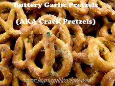 a pile of pretzels sitting next to each other on top of a table