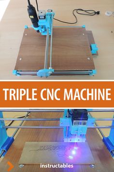 an image of a 3d printer with the words triple cnc machine