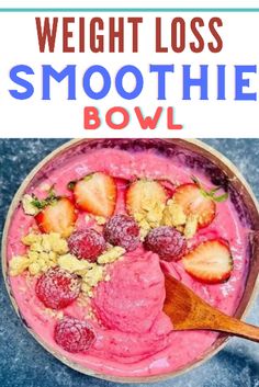 Indulge in this Weight Loss Berry Bowl - a vibrant and nutrient-packed delight. Bursting with the goodness of berries, this bowl not only satisfies your cravings but also supports your weight loss journey. #BerryBowl #HealthyWeightLoss #NutrientRichBowls #BerryDelight #WellnessBowls #SlimmingBowlOptions #BerriesForWeightLoss #weightlossbowls #weightlosssmoothiebowl #strawberrysmoothiebowl Berry Delight, Berry Bowl