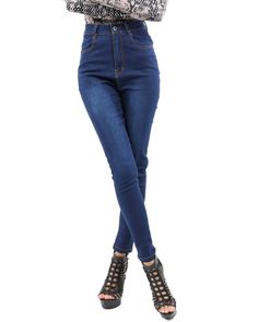 Look your best in our High Waist Gamut Skinny Jeans. Featuring a semi-stretch denim in dark blue, high-waist and full-length leg. 80% Cotton, 20% Spandex Machine wash cold Imported SKU: SB-ALIJNS-1089-NVY Western Style Clothing, Most Comfortable Bra, Biker Gear, Ladies Jeans, Comfortable Bras, Navy Blue Color, Look Your Best, Quality Clothing, World Of Fashion