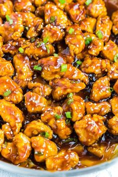 a close up view of some food with sesame seeds