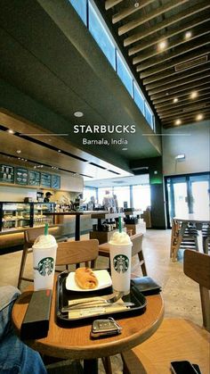 starbucks's bar and restaurant in the middle of a mall