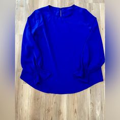 Nwot Royal Blue Xl Long Sleeve Blouse 100% Polyester Chic Blue Crew Neck Blouse, Royal Blue, Sleeve Blouse, Color Blue, Top Blouse, Long Sleeve Blouse, The 100, Blouses, Womens Tops