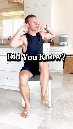 a man sitting in a chair with his hand on his head and the words did you know?