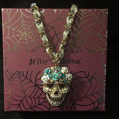 Betsey Johnson - Skulls & Roses Head Pendant Necklace (Nwt) New. Unused / Unworn With Tags Color: Multi-Color Lobster Claw Closure Pendant Is Solid, Light Weight Stunning Piece By Betsey Johnson! This Necklace Will Be Perfect For The Upcoming Halloween Parties You Will Be Attending! Please Note: Betsey Johnson Gift Box Not Included. Reasonable Offers Welcome! Smoke & Pet & Environment Sales Ideas, Skulls And Roses, Skull Head, Betsey Johnson Jewelry, Halloween Parties, Etsy Sales, Lobster Claw, Betsey Johnson, Womens Jewelry Necklace