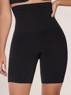 Leave heavy, stiff shapewear in your past, rock the Curveez® Comfort Evolution High Waist Thigh Slimmer and get 360-degree shaping power mixed with the comfort you desire. A lightweight, medium control short that delivers a flawless finish, this shaper is made from soft fabric that smooths never squeezes. High-waisted with a built-in butt lifter and thigh slimming technology, to allow air flow, parts of these shorts are sheer. This is exactly what every girl needs to help make it through the day Thigh Slimmer, Shaper Panty, Shaping Tights, Slim Shapewear, Slim Shorts, Girl Needs, Make It Through, Cami Tanks, Every Girl