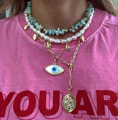 Dope Jewelry, Girly Jewelry, Jewelry Inspo, Pretty Jewellery, Cute Jewelry, Evil Eye, Jewelry Inspiration