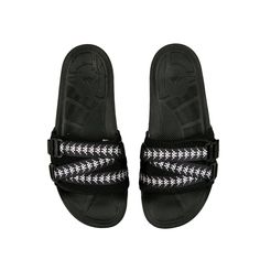 Authentic unisex slide. Upper in lycra, outsole in SBS and rubber. Strap closure with banda with Omini logo repetition. Textile Composition: Midsole - 100% Styrene Butadiene Styrene; Outsole - 100% Rubber; Upper - 70% Lycra, 30% Nylon Black Breathable Sandals For Streetwear, Black Breathable Sport Sandals For Streetwear, Casual Black Sport Sandals For Training, Sporty Black Slides For Outdoor, Adjustable Black Slip-on Slides, Sporty Non-slip Slides For Training, Black Adjustable Non-slip Slides, Adjustable Black Non-slip Slides, Black Adjustable Sport Sandals With Rubber Sole