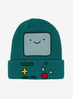 Adventure Time BMO Beanie | Hot Topic Finn Cosplay, Adventure Time Merch, Bmo Adventure Time, Adventure Time Bmo, Adventure Time Characters, Time Clothes, Tall Hoodies, Halloween Party Costumes, Swim Fashion