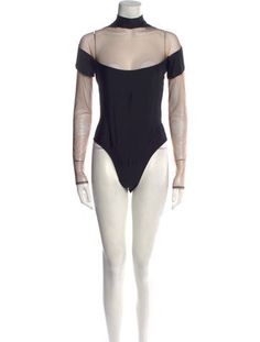 Mugler BodysuitBlackMesh AccentsLong Sleeve with Mock NeckConcealed Zip Closure at BackFit:Tops by Mugler typically fit true to size. Mock Neck Long Sleeve, Vintage Holiday Dress, Chanel Shoes, Long Sleeve Bodysuit, Christian Louboutin Shoes, Sweater Accessories, Handbags On Sale, Sneakers For Sale, Shop Earrings