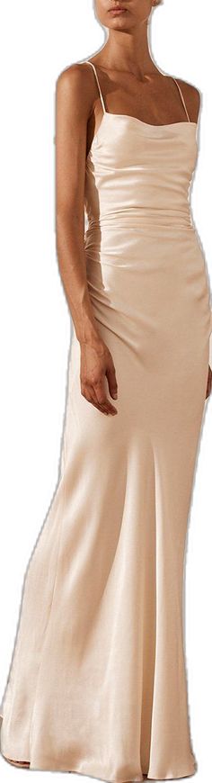 Beige Satin Maxi Dress, Elegant Beige Maxi Slip Dress, Elegant Beige Maxi Length Slip Dress, Cream Bias Cut Maxi Dress, Cream Maxi Dress For Wedding Guest, Cream Dresses, Shona Joy, Silk Touch, Dress Cream