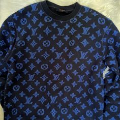 Selling A Used In Great Condition All Over Monogram Lv Sweater. Price Is Firmed Size: S ( Fits Trus To Size ) Lv Sweater, Louis Vuitton Sweater, Lv Monogram, Sweaters Crewneck, Louis Vuitton Monogram, Men Sweater, Color Blue, Louis Vuitton, Monogram