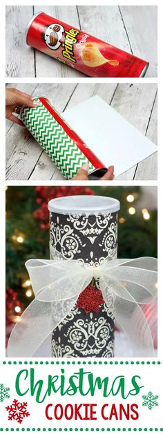 christmas cookie cans are the perfect way to wrap up your holiday treats and give them as gifts