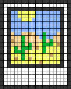 an image of a cross stitch pattern with squares in the middle and one square on top