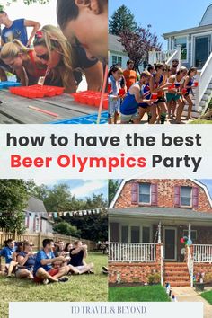 how to have the best beer olympics party in town and on the beach or at home