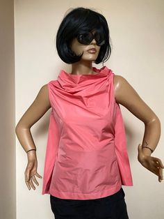 This is a minimalist taffeta summer top. Perfect for upcoming season.SIZE CHARTSIZE S - US 6, UK 8, EU 36bust: bust around 34.5”/90cmWaist: waist around 27.5”/70cmHips: hips around 34.5”/90cmSIZE M - US 8, UK 10, EU 38bust: bust around 37.5”/95cmWaist: waist around 29.5”/75cmHips: hips around 37.5”/95cmSIZE L - US 10, UK 12, EU 40bust: bust around 39.5"/100cmWaist: waist around 31.5”/80cmHips: hips around 39.5”/100cmSIZE XL - US 12, UK 14 , EU42 bust: bust around 41.5”/105cmWaist: waist around 3 Pink Asymmetrical Summer Top, Casual Asymmetrical Summer T-shirt, Assymetrical Top, Pink Fitted Asymmetrical Top, Taffeta Top, Pink Relaxed Fit Soft-washed Top, Pink Moisture-wicking Tank Top For Summer, Pink Minimalist, Minimalist Summer