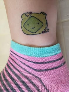 Adventure Time Fern Tattoo, Prism Tattoo Adventure Time, Small Adventure Time Tattoo, Adveture Time, Gamer Tattoos, Fern Tattoo, Funky Tattoos, Children Sketch