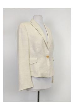 Add this sophisticated silk blazer to your professional wardrobe. Tailored to perfection, this blazer will be a staple for years to come. Size 10 100% silk Single button closure Collared Long sleeve Padded shoulders Mock front pockets Lined Bust 38.5" Waist 36" Shoulder to hem 22.5" Spring Semi-formal Structured Blazer, Structured Spring Semi-formal Blazer, Spring Business Blazer With Structured Fit, Spring Office Blazer Structured Fit, Structured Long Sleeve Business Blazer, Silk Blazer, Professional Wardrobe, Mens Fashion Casual, Size 10