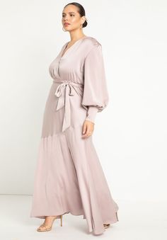 Satin Maxi Dress Black Tie Bridesmaids, Plus Size Satin, Eloquii Dress, Mauve Dress, Plus Size Maxi, Satin Maxi, Dress Satin, Satin Maxi Dress, Shoot Inspiration