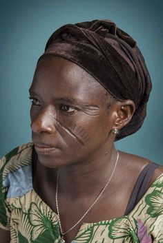 an african woman with wrinkles on her face