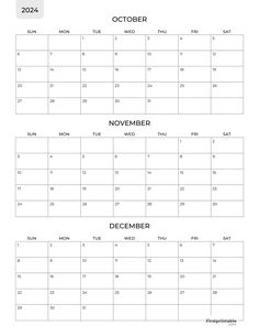 two month calendars with the holidays on each one and an image of november to december