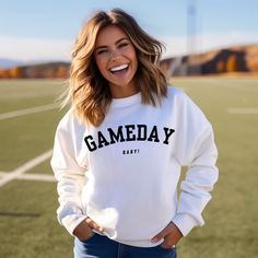 Mockup Sweatshirt, Game Day Sweatshirt, College Football Season, Clothing Sales, College Football Games, Sports Mom Shirts, Football Mom Shirts, Baseball Mom Shirts, Thank You Letter