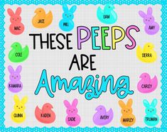 there are many different types of pees in the frame that says, these pees are