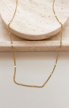 This  listing is for one very Dainty Sequins Chain Necklace.  If you need larger quantities, then please let me know! Thank you! Materials: *18K Gold color Stainless Steel *Light weight and Very Dainty Sequins Chain  *Length: Choose your length from the drop down menu. All orders are shipped Monday-Friday with the exception of holidays. All delivery dates are estimated dates only. There is always the possibility that the shipping carrier may experience delays in delivery.  Due to the nature of t Gold-plated Chain Necklace As A Gift, Gold Plated Chain Necklace For Gift, Gold Tarnish-resistant Chain Necklace As Gift, Gold Stainless Steel Clavicle Chain Necklace, Gold-plated Necklaces For Birthday Gift, Gold Plated Necklaces For Birthday Gift, 14k Gold Filled Chain Necklace Gift, 14k Gold-filled Chain Necklace As Gift, Gold Plated Tarnish Resistant Chain Necklace As Gift