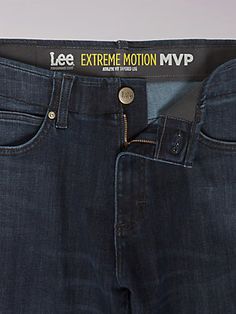 When you lead an active lifestyle, you need jeans that can keep up with all your best moves. Luckily, the Extreme Motion MVP Straight Tapered Jean is made with flexibility in mind and effortless style for everyday versatility. It comes with a flex waistband that adapts as you move for optimum comfort and performance stretch fabric so nothing can stop you. It sits just below the waist and fits snug through the seat, but it's roomy through the hip and thigh to provide plenty of room for thicker legs. These jeans also come with all the tried-and-true Lee® details you know and love, including our signature five-pocket styling, lazy S-curve stitching, iconic hardware, and a branded back patch.Finally, you've found the perfect jean to show off your athletic build. Athletic Build, Tapered Jeans, Perfect Jeans, Back Patch, Active Lifestyle, Tapered Legs, Jeans Style, Effortless Style, Men's Jeans