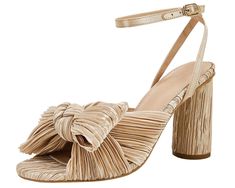 PRICES MAY VARY. Heel measures:size5-6.5 approximately 3.23";size7-8.5 approximately 3.43";size9-11 approximately 3.62". Feature:Pleated knot heels,Padded footbed,Open toe with adjustable buckle ankle strap,Chunky heel shoes,Bridal wedding heels. The perfect shoes: This stunning pair of heels is ideal for weddings, parties and every other special occasion that calls for dressy, upscale shoes!whether it is with your wedding dress or with your fav jeans, a white T and stacks of gold jewellery. Ult Gold Heels Prom, Holiday Party Shoes, Ankle Strap Chunky Heels, Heels Prom, Loeffler Randall Shoes, Chunky Heel Shoes, Bow Knot, Wedding Heels, Fabric Bows