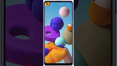 an image of the samsung galaxy s9 in white and purple with different colored shapes