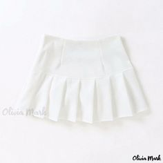 Olivia Mark - Stylish Pleated Mini Skirt - Perfect for Sports Uniforms and Tennis Enthusiasts Cheap Chic Pleated Tennis Skirt, Cheap Mini Length Tennis Skirt For Summer, White Tennis Skirt, Maxi Dresses Fall, Floral Chiffon Dress, Sports Uniforms, Printed Midi Skirt, Cotton Linen Fabric, Floral Chiffon