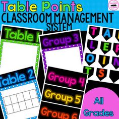 table points classroom management system for groups 4 and 6 with all grade 5 math skills