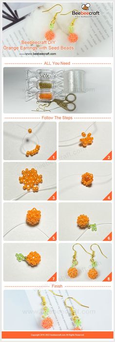 the instructions for how to make beaded earrings